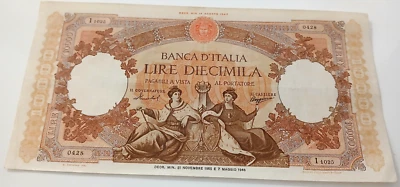 BANCONOTA DIECIMILA 10000 LIRE REPUBBLICHE MARINARE REGINE DEL MARE 21/11/1955 - Bild 1 von 3