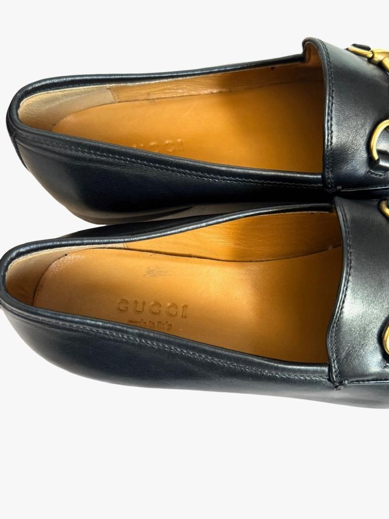 Gucci Shoes Black Leather Horsebit Loafers Size 36.5 | eBay