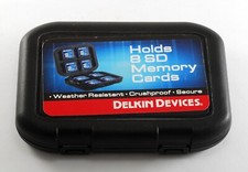 Delkin Devices Heavy Duty Memory SD Card Case holds 8 Memory Cards Black Used