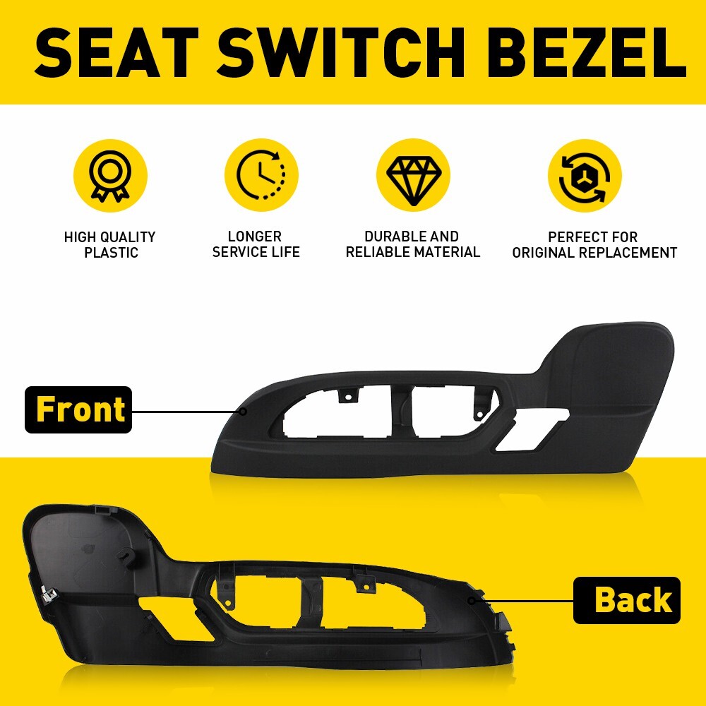 New GM OEM Power Seat Switch Panel Bezel – Black – Fits 2013-2022 Buick Encore #95078124