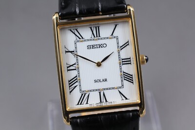 時計 Seiko SUP880 MINT] SEIKO SOLAR SUP880 V115-0BC0 Roman White Dial Tank