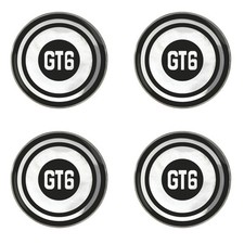 Triumph GT6 Target Logo Self Adhesive Set of 4 Gel Wheel Centres