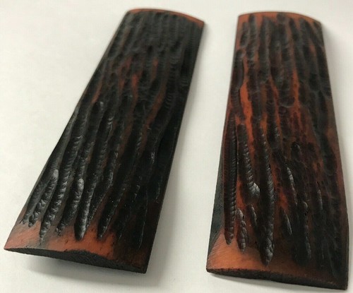 2 Amber Bone Jigged Pattern Knife Scales 5x1.5x3/8 Knife Building Handles Parts - Picture 5 of 5