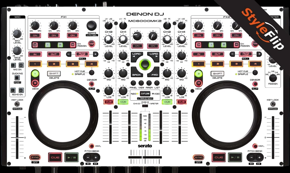 Denon MC 6000 MK2 | Color White | Protective Decal | StyleFlip Skins