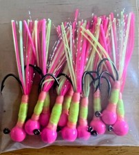 Hand Tied Hackle Tail Crappie Jigs Made in The USA 1/16th Ounce #4 or 6 Hook New