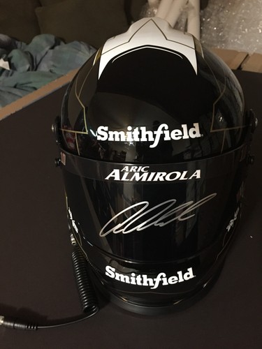 Aric Almirola Autographed Full Size Replica Smithfield Helmet - PA Witnessed - Picture 8 of 8