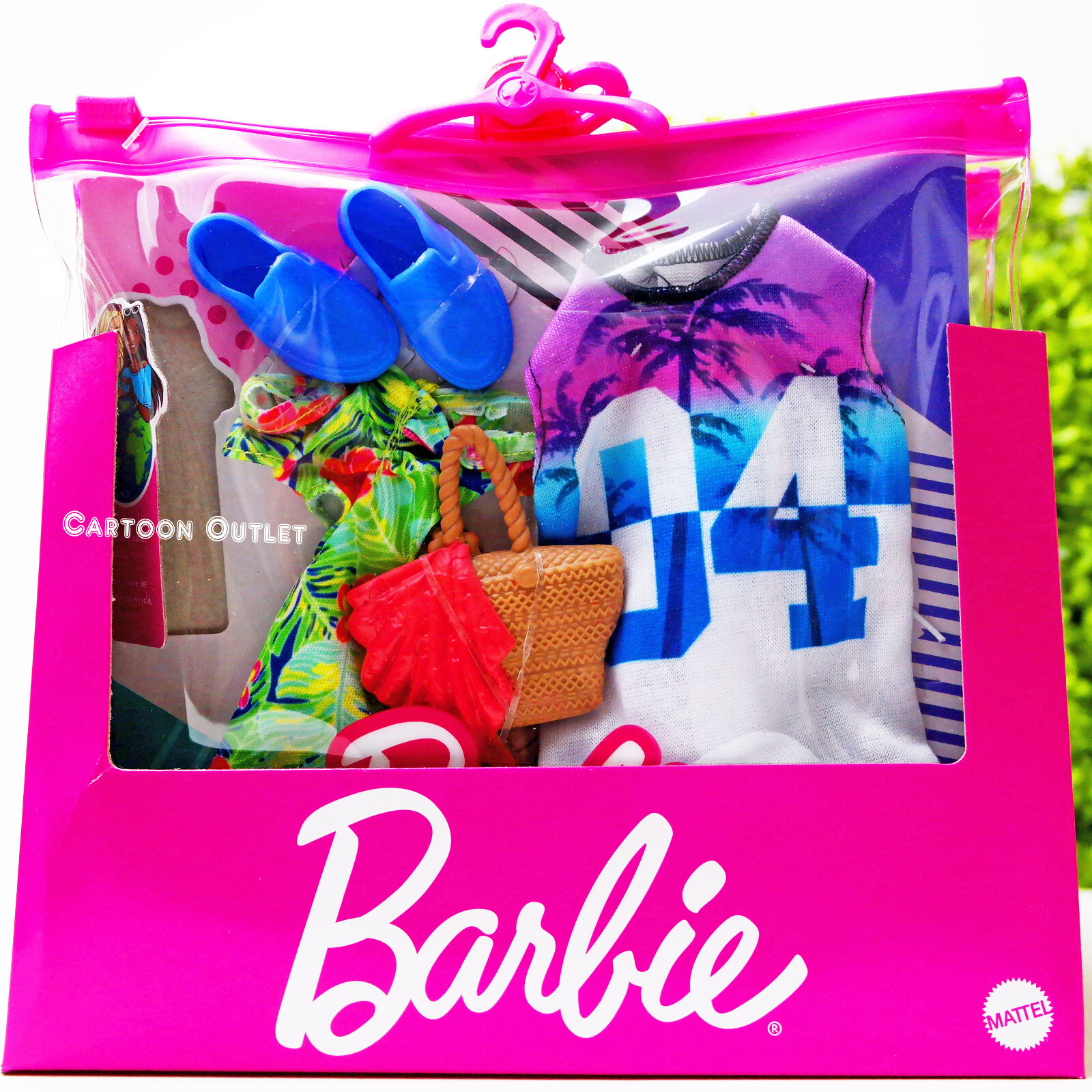 Barbie Clothes & Ken Doll 2-PACK (Sleeveless Shirt, Flower Dress) New Authentic