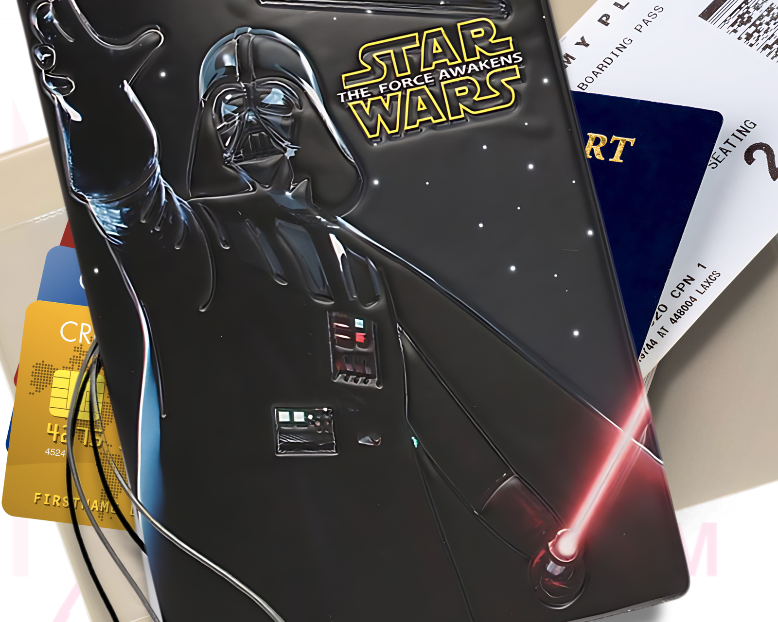 Star Wars Darth Vader 3D PVC Passport Cover Holder Travel Case ID Card Accessory