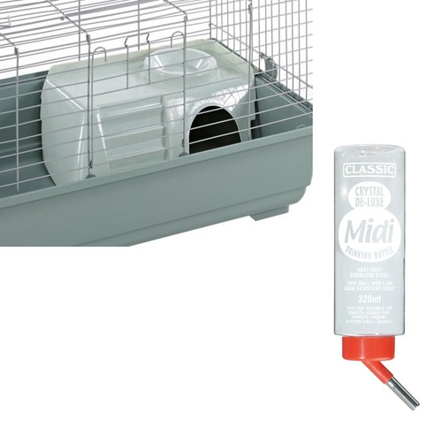 Guinea Pig Plastic House With Bowl For Rabbit Small Pets + Free Water