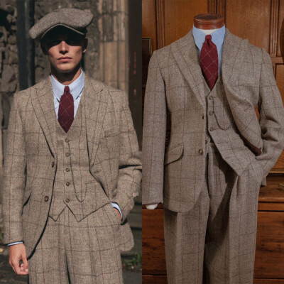 Veste de chasse en tweed homme The GunDog Affair » Exmoor « | vert/bleu/camel | 48 | 827393/48