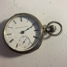 1885 ELGIN GM Wheeler Grade 82, 15J, Lever, 18S, Fahys Coin Silver, USA, Runs