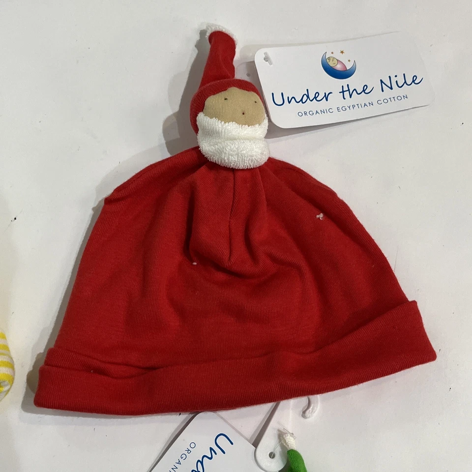 Under the Nile Caps Hats Unisex Baby 0-3M Organic Cotton Mixed Set Of 4 - Image 4 of 4