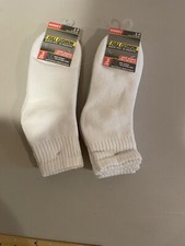 2 Packs New NWT Women  s Full Cushion Socks White 3 Pair Sz 5-9