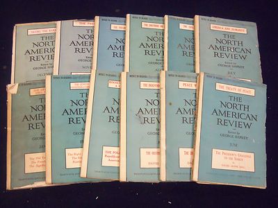 1919 NORTH AMERICAN REVIEW LOT OF 12 COMPLETE YEAR - STORIES/ARTICLES - WR 656