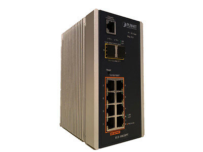PLANET INDUSTRIAL IGS-10020PT SWITCH 10/100/1000 8 PoE, 2 SFP PORT, NO POWER CAB