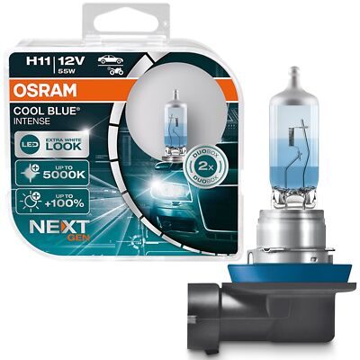 OSRAM H11 Cool Blue Intense 64211CBN-HCB Next Generation Xenon Optik 5000K Duo