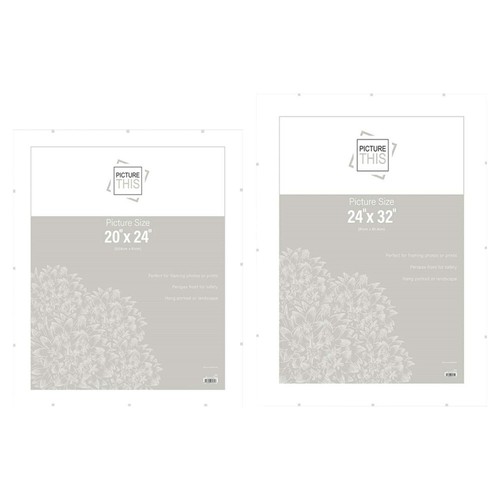 Acrylic Clip Frame 20"x 24" / 24"x 32" Frameless Picture Frames Wall Portrait