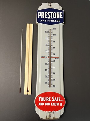 Replacement 20'' Thermometer Tube + Wooden Holder for Prestone /Gas/ Oil Therms