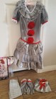 FEMALE CARNEVIL EVIL CLOWN PENNYWISE IT INSPIRED CHILD COSTUME - SIZE: M (7-8) — photo 2