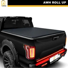 Fit 2015-2024 Ford F150 5.5 FT Bed Soft Roll up Tonneau Cover. Dual Coated Vinyl