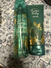 Bath & Body Works Frosted Holly Cream Fragrance Mist Lot Set of 2