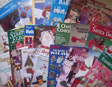 Lot of 21 plastic canvas pattern booklets Christmas holiday decor Lot C