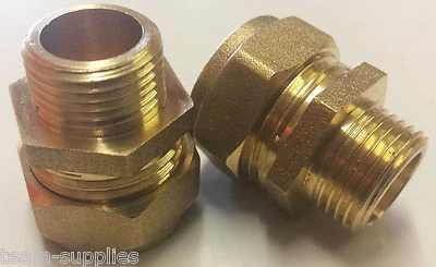 COMPRESSION 15MM X 3/8" MI GROHE TAP UK ADAPTER CONNECTOR BASIN SINK EUROPEAN x2
