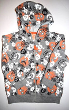EUC TARGET BOYS HALLOWEEN GAY SKULL CROSSBONES HOODED SWEATSHIRT SIZE 4T