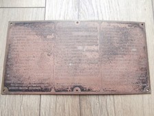 Instruction Plate - over 9 inches
