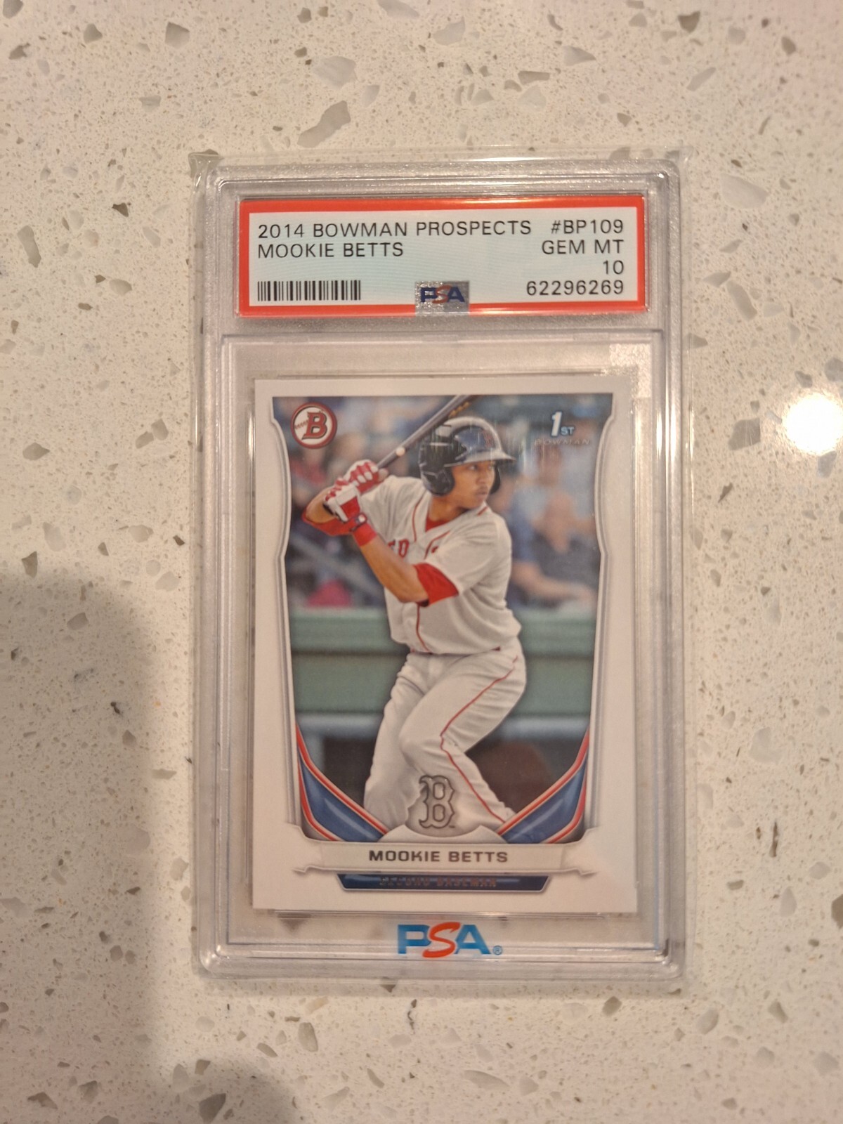 2014 Bowman Prospects Mookie Betts #BP109 PSA 10 GEM MINT 1st Bowman Dodgers HOF