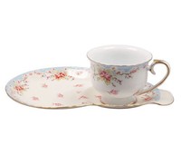 Gracie China By Coastline Imports Vintage Blue Rose Porcelain 2-piece Snack Set, on sale Gracie China By Coastline Imports Vintage Blue Rose Porcelain 2-piece Snack Set, on sale