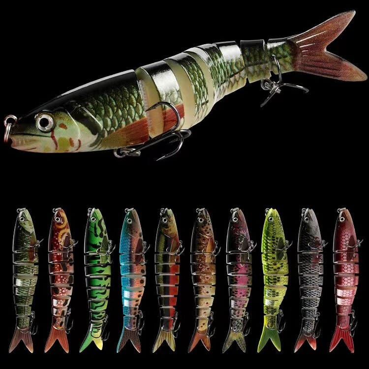 8-Segments Fishing Lures Fish Bass Minnow Swimbait Hook Lure Crank Bait 5pcs | eBay 8-Segments Fishing Lures Fish Bass Minnow Swimbait Hook Lure Crank Bait 5pcs | eBay