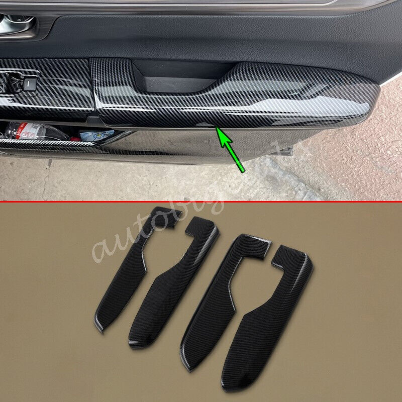For Honda CR-V CRV 2023-2024 Carbon Fiber Door Armrest Cover Trims Accessories