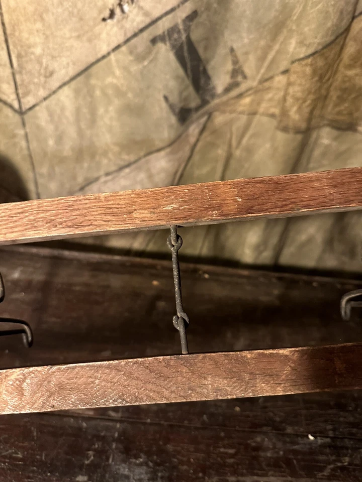 Perchero colgante vintage de roble de 1900 ganchos para ropa de árbol de pasillo entrada victoriano Foto 3 de 4