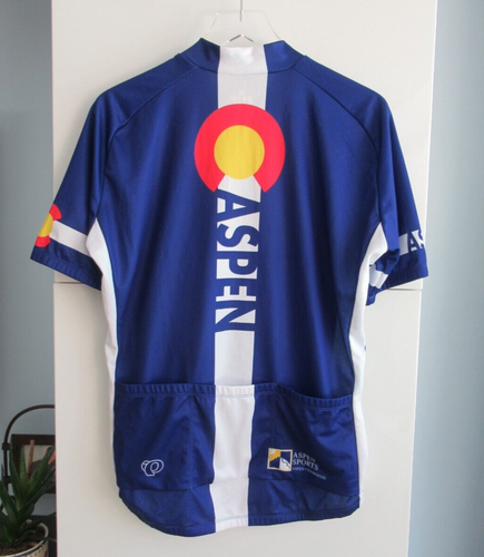 Camiseta deportiva de ciclismo Pearl Izumi personalizada ASPEN para hombre talla L, cremallera frontal azul, multicolor - Imagen 2 de 13