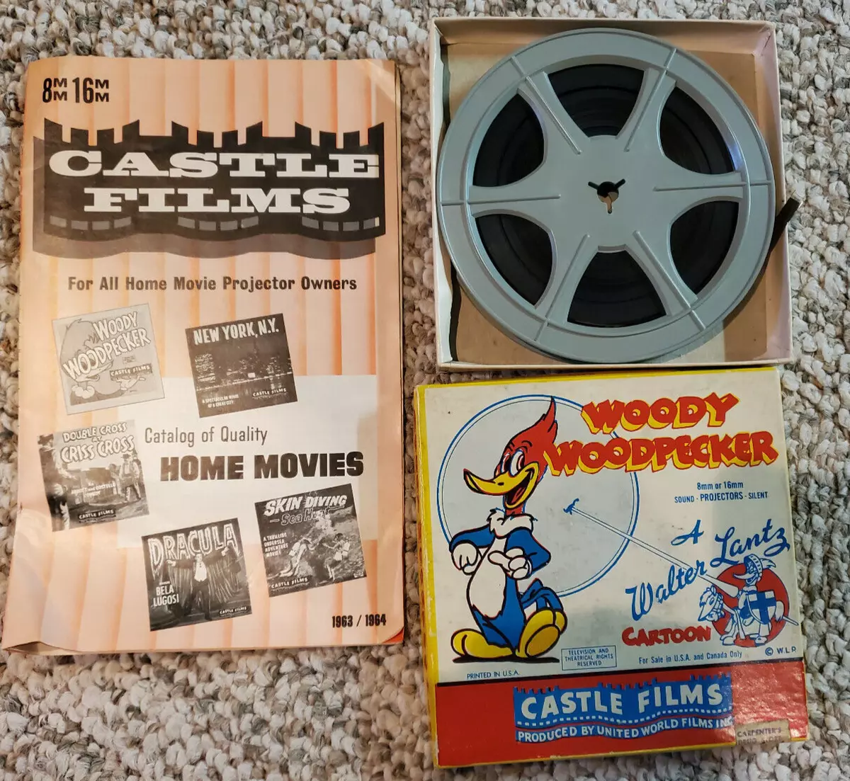 Castle Films Woody Woodpecker 8mm Film Reel No. 509 Vintage, Order