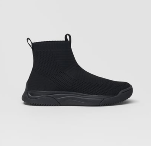 ZARA Boys BLACK SOCK STYLE HIGH-TOPS 