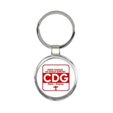 Gift Keychain : France Paris Charles de Gaulle Airport CDG Travel Airline