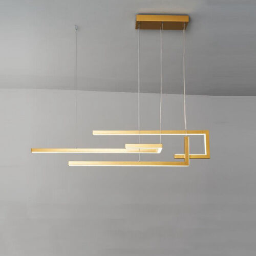 Kitchen Lamp LED Pendant Light Gold Chandelier Lighting Shop Ceiling Light 150cm - Picture 3 of 7