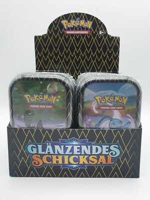Pokemon Mini Tin Box 4.5 Glänzendes Schicksal Set Schwert Schild Booster NEU OVP