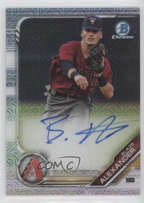 2019 Bowman Mega Box Chrome Mojo Blaze Alexander #BMA-BA Auto 8b5