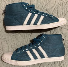 Adidas Women’s Sleek Series high-tops in teal mesh, UK5