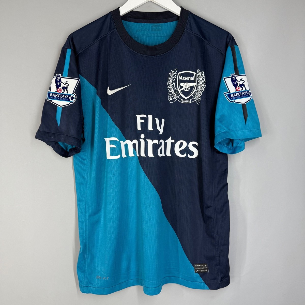 ARSENAL LONDON 2011/2012 AWAY FOOTBALL SHIRT JERSEY NIKE CENTERARY