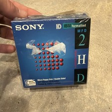 Sony MFD 2HD Micro 3.5" Floppy Disk IBM Formatted 10 Diskettes in Pack Brand New