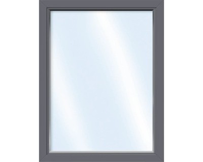 ARON Basic+ Kunststofffenster Festelement 100x125 cm RAL 7016 anthrazitgrau (För