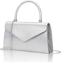 Glitzer Clutch Damen Handtasche Mit Kette Pailletten Abendtasche