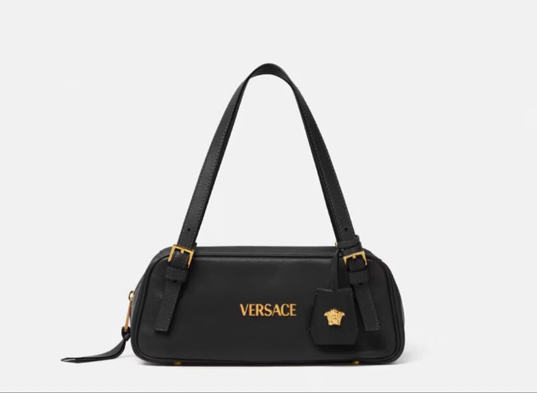 Versace Bowling Bag Womens Leather Gray Pre-owned From Japan