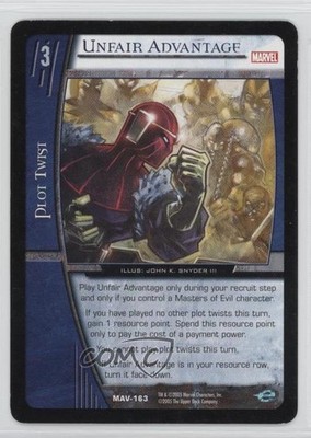 2005 VS System Marvel Avengers Unfair Advantage #MAV-163