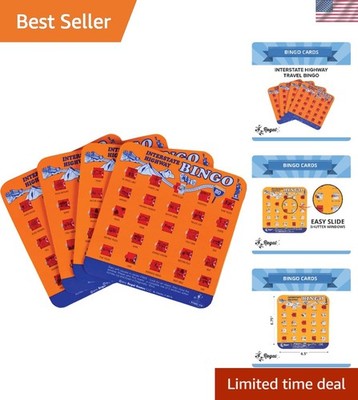 Finger-Tip Shutter Bingo Cards with Sliding Windows - Interstate Bingo & Auto...