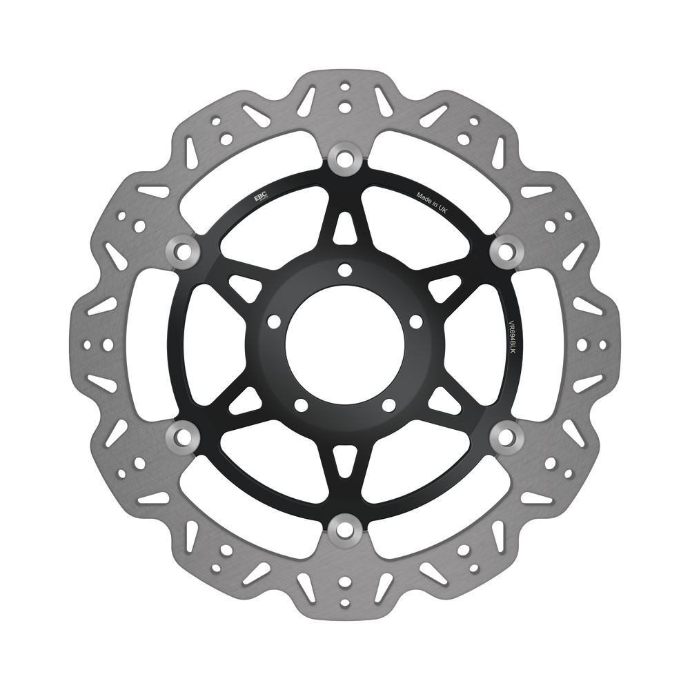 EBC Float Vee Rotor FR Black Hub Front Left for Ducati Panigale V4 S 2018 - 2023
